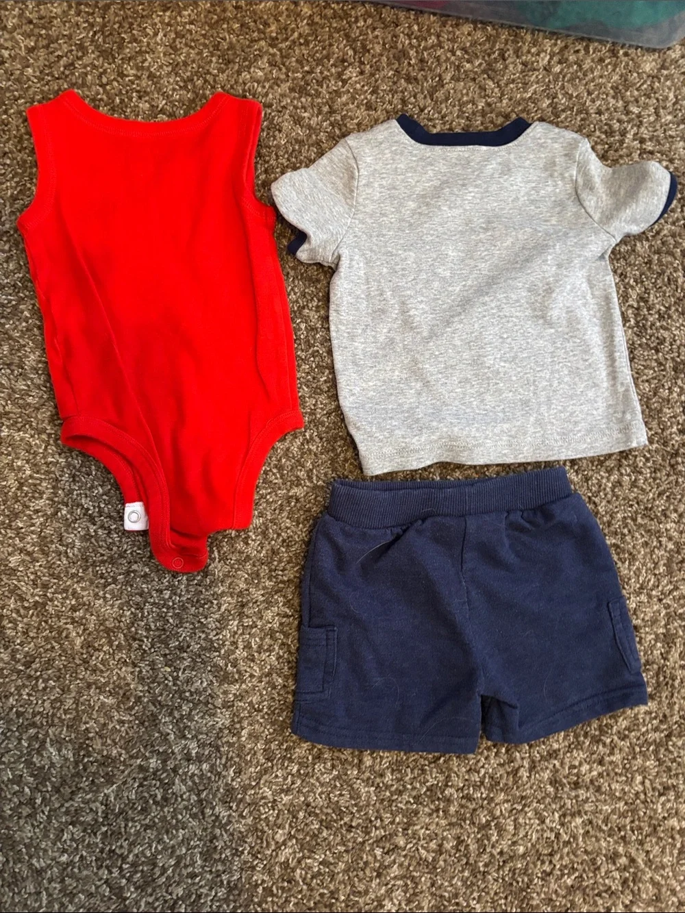 Carter's Navy Blue Baby Short-Sleeve Bodysuit - set of 3